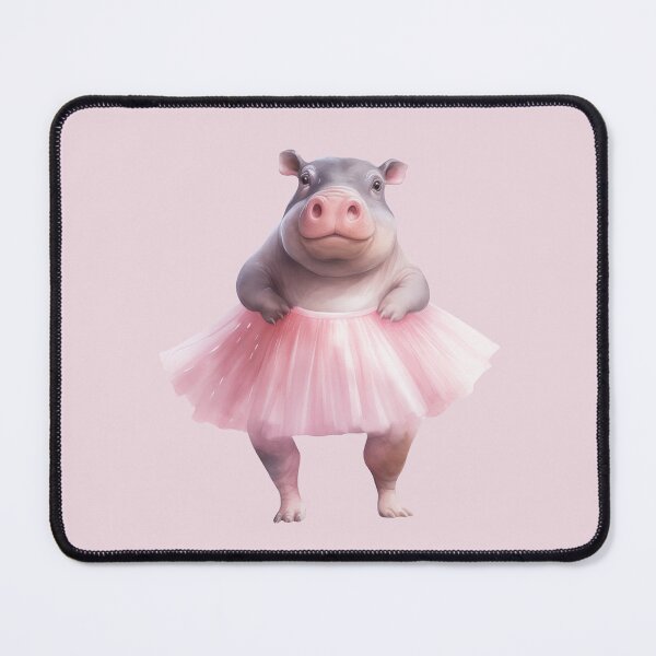 Item preview, Funny Hippo in Pink Tutu Skirt designed and sold by Violet Peonies.