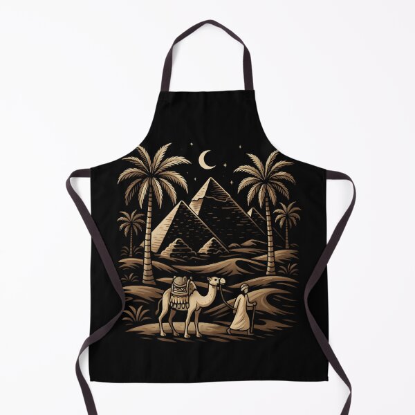 Item preview, Egyptian Pyramids Pyramids of Giza Mystical Desert Pyramids with Camels and Palm Trees designed and sold by Tall-Art.