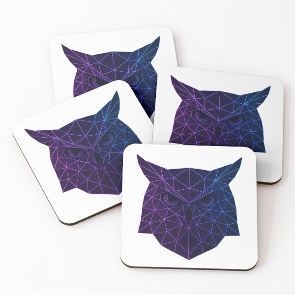 Item preview, GeoNeon Owl | Eclipse Collection | Vibrant Geometric Neon Art designed and sold by Avagen Designs.