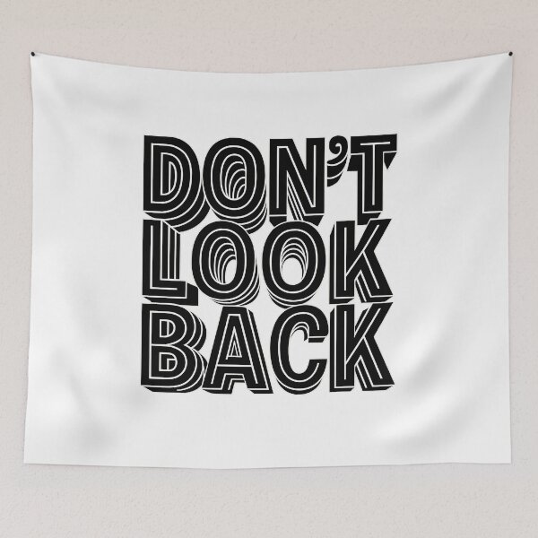 Item preview, Don’t Look Back – Bold Typographic Illusion Design designed and sold by VDekDesigns.