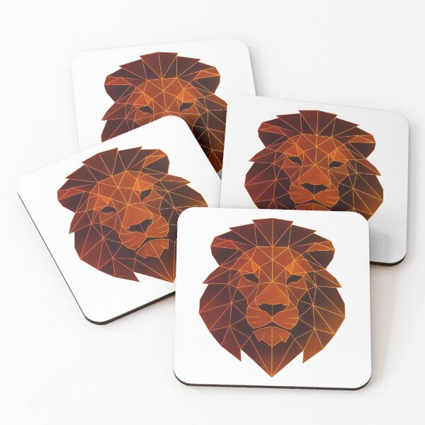 Item preview, GeoNeon Lion | Inferno Collection | Vibrant Geometric Neon Art designed and sold by Avagen Designs.