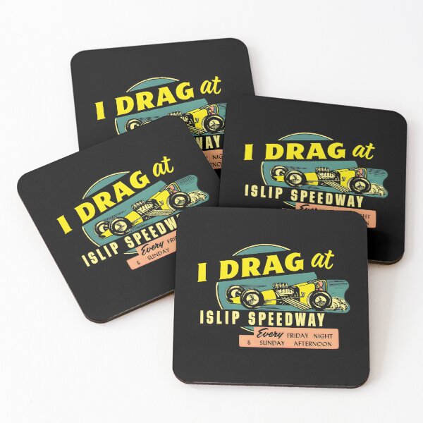 Item preview, I Drag at Islip Speedway - yellow dragster designed and sold by retropetrol.