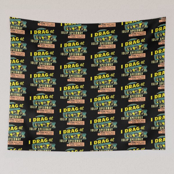 Item preview, I Drag at Islip Speedway - yellow dragster designed and sold by retropetrol.