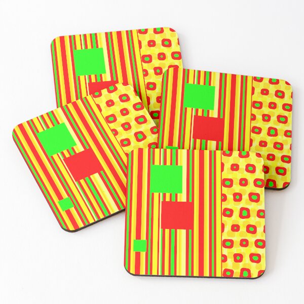 Item preview, Mustard and Ketchup Mixer Abstract Geo designed and sold by Sharon Schwalbe.