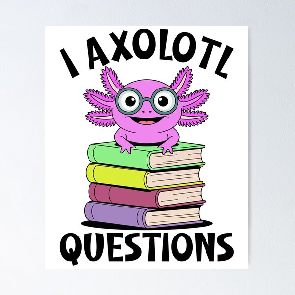 Item preview, Cute Axolotl With Glasses Sitting On Books Funny Reading Design Gifts designed and sold by Maniutek.