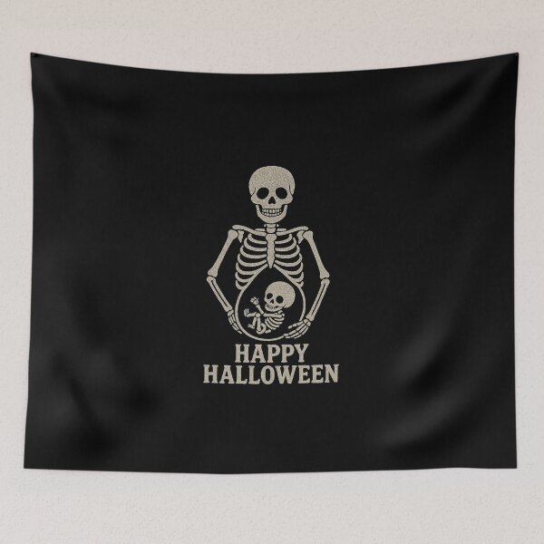 Item preview, Maternity Halloween Skeleton Baby Bump Funny Pregnancy Tee designed and sold by KrissGraphShop.