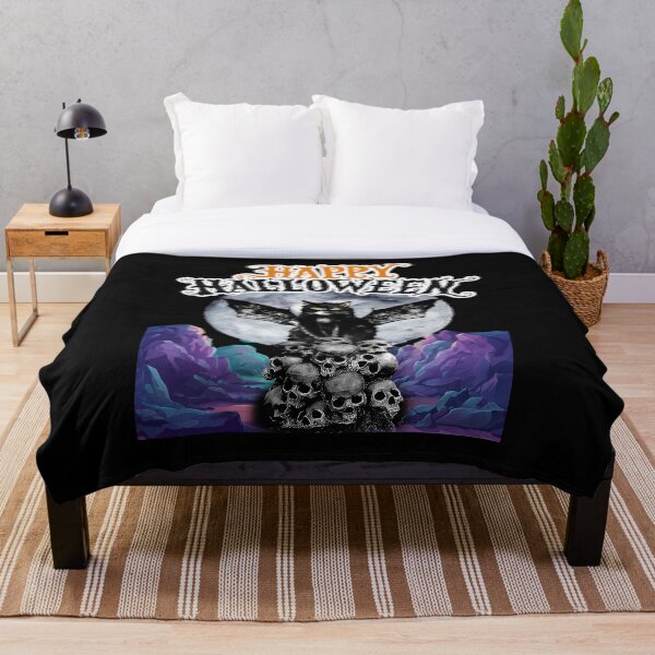 Item preview, Gothic Halloween Cat Shirt | Black Cat with Bat Wings, Skulls & Full Moon designed and sold by E20STUDIO.