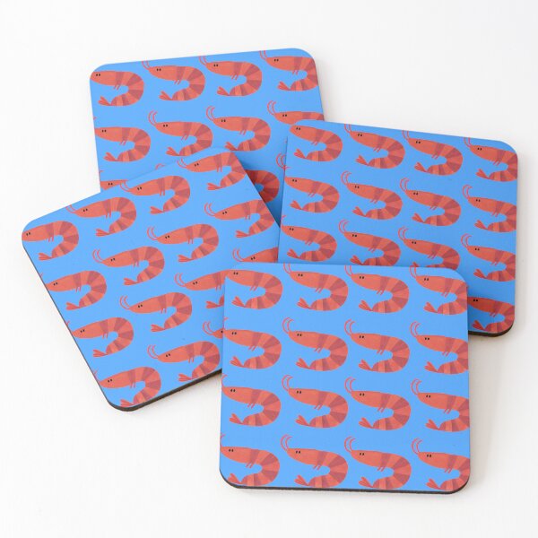 Item preview, shrimp design on light blue background  designed and sold by serenddy.
