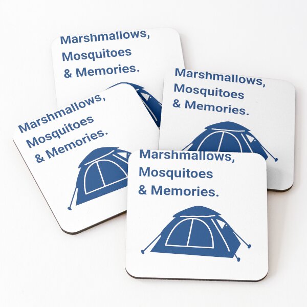 Item preview, Nostalgic Camping design tshirt Marshmallows Mosquitoes Memories designed and sold by If a tree falls.