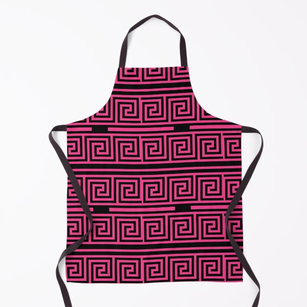 Item preview, Black Background Pink Greek Key Fret Pattern designed and sold by PatternTitan.