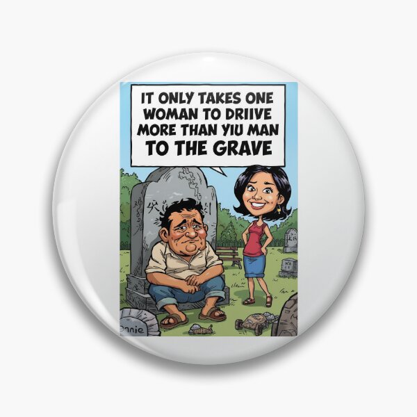Item preview, One Woman, Many Graves – Funny Cartoon Satire designed and sold by RAKO13.