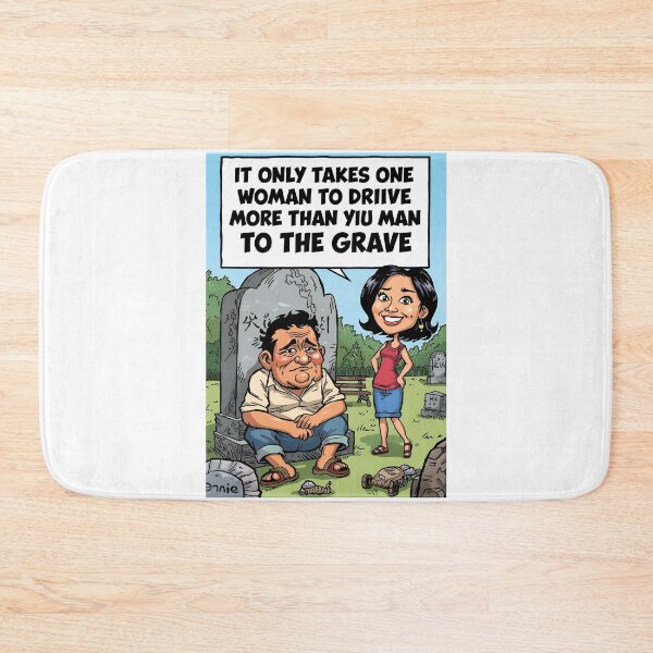 Item preview, One Woman, Many Graves – Funny Cartoon Satire designed and sold by RAKO13.