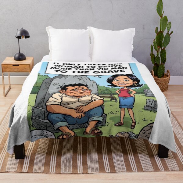 Item preview, One Woman, Many Graves – Funny Cartoon Satire designed and sold by RAKO13.