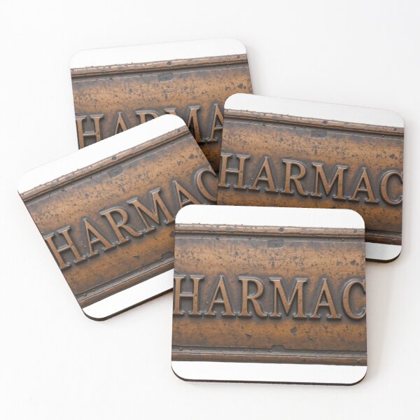 Item preview, Vintage Rectangular Pharmacy Sign with Ornate Bronze Details designed and sold by Creative88Art.