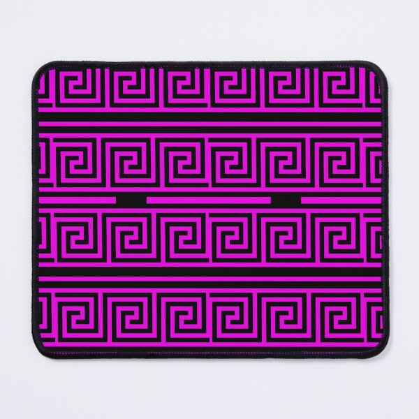 Item preview,  Black Background Purple Greek Key Fret Pattern designed and sold by PatternTitan.