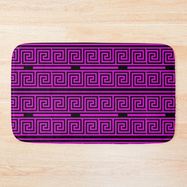 Item preview,  Black Background Purple Greek Key Fret Pattern designed and sold by PatternTitan.