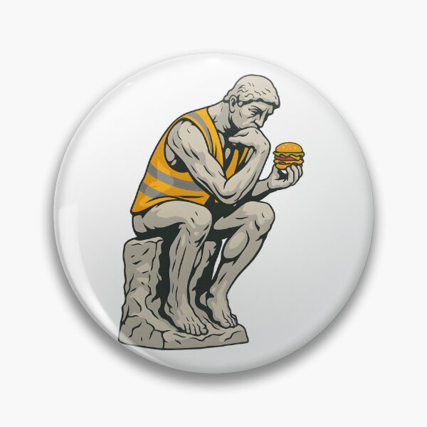 Item preview, The Thinker Burger Lunch Meme designed and sold by The Classics Freak.