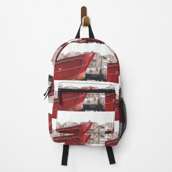 Item preview, Bow of rustic red boat with pigeons  designed and sold by santoshputhran.