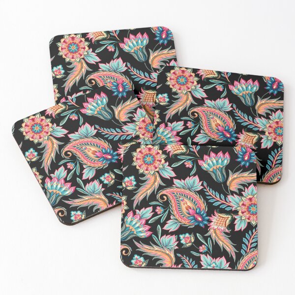 Item preview, Indian Textile Indian Cotton Indian Textile Design Paisley and Flowers designed and sold by Pixelchicken.