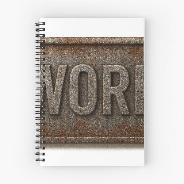 Item preview, Rusted Metallic Sign Displaying the Word WORK on Black Background designed and sold by Creative88Art.