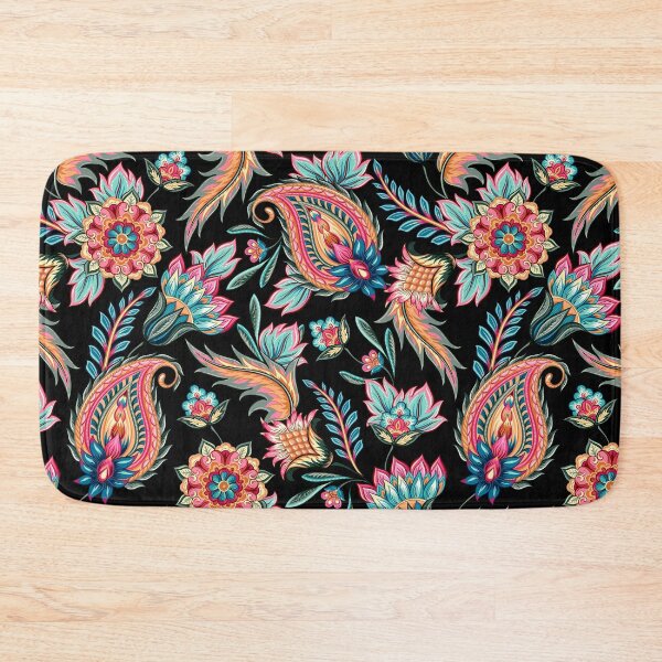 Item preview, Indian Textile Indian Cotton Indian Textile Design Paisley and Flowers designed and sold by Pixelchicken.