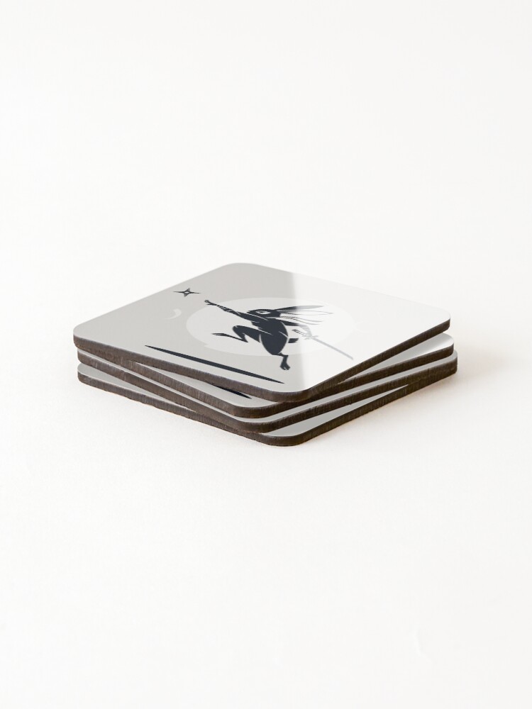 Thumbnail 4 of 5, Coasters (Set of 4), Ninja Rabbit designed and sold by uniqueD.