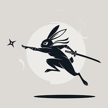 Artwork thumbnail, Ninja Rabbit by Amir Faysal