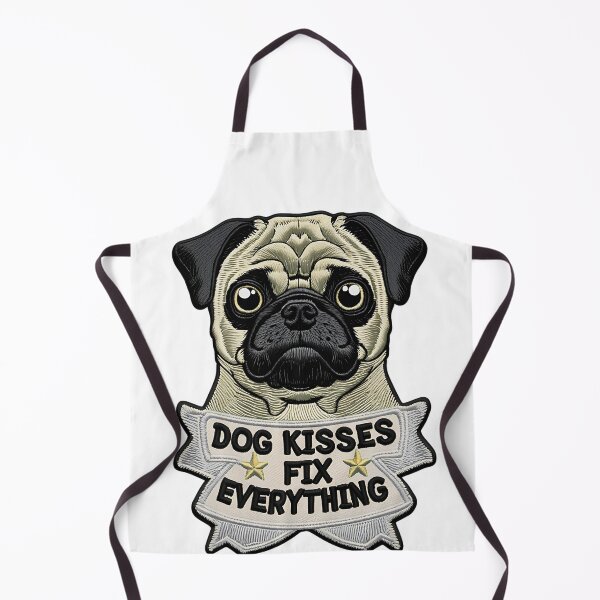 Item preview, Dog Kisses Fix Everything Cute Pug Illustration Funny Pet Lover Gift designed and sold by ArtDesignTp.