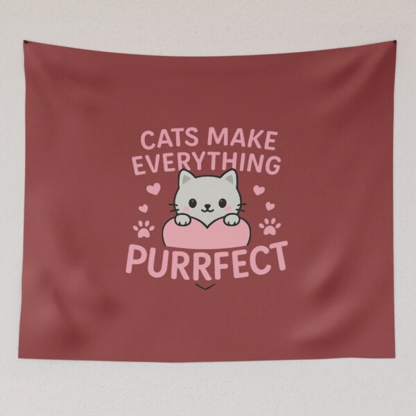 Item preview, Cats Make Everything Purrfect" designed and sold by Pawtastic Vibes.
