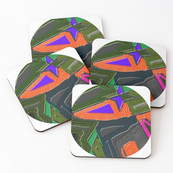 Item preview, Jumbled Dark Fluorescence Round Abstract Design designed and sold by SmashingDeals.