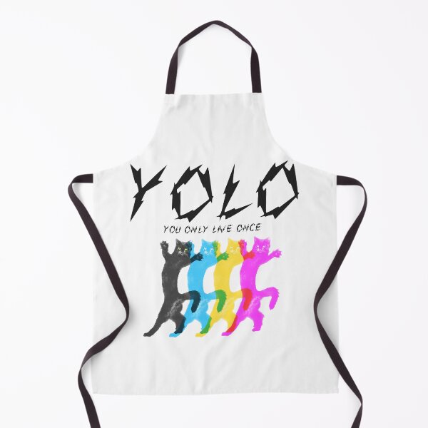 Item preview, YOLO – You Only Live Once Colorful Cat Dance Electric shock logo Font designed and sold by YellowMagicJP.