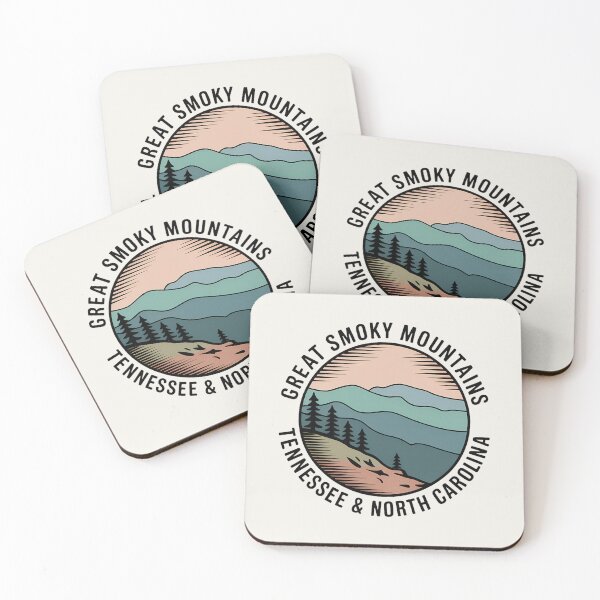 Item preview, Great Smoky Mountains – Tennessee & North Carolina Minimalist Pastel Line Art Sticker designed and sold by Horizon Tales.