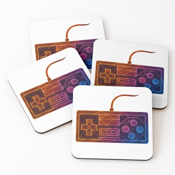 Item preview, GeoNeon 80's Controller | Ember Collection | Vibrant Geometric Neon Art designed and sold by Avagen Designs.