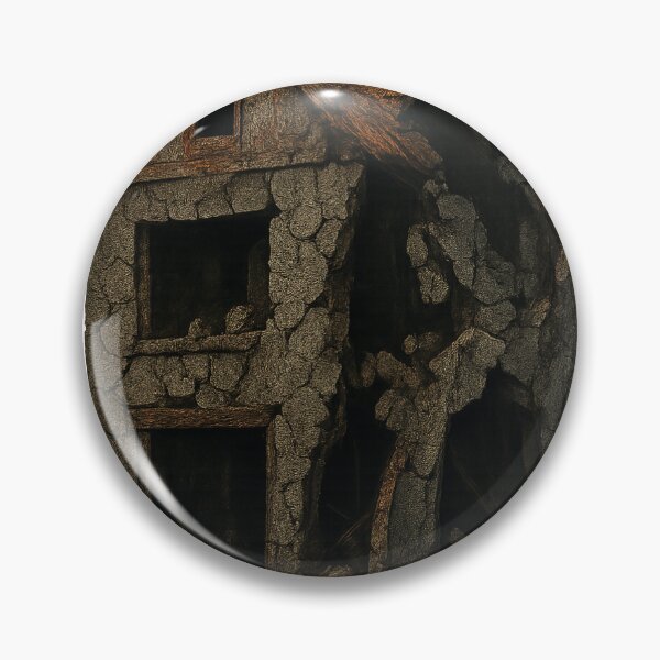 Item preview, Dilapidated Two Story House with Cracked Walls and Thatch Roof designed and sold by Creative88Art.