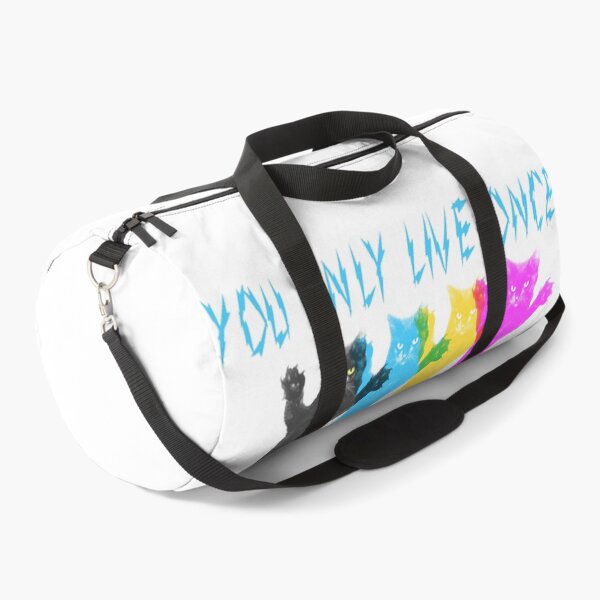 Item preview, YOLO – You Only Live Once Colorful Cat Dance Electric shock logo Font Blue designed and sold by YellowMagicJP.