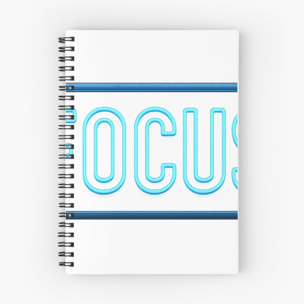 Item preview, Neon Blue Focus Text with Glowing Rectangular Border on Black designed and sold by Creative88Art.