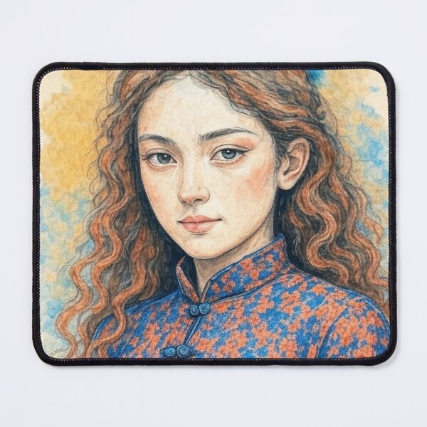 Item preview, Curly Haired Woman designed and sold by UrbanCharmCo.
