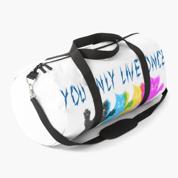 Item preview, YOLO – You Only Live Once Colorful Cat Dance Electric shock logo Font Navy designed and sold by YellowMagicJP.