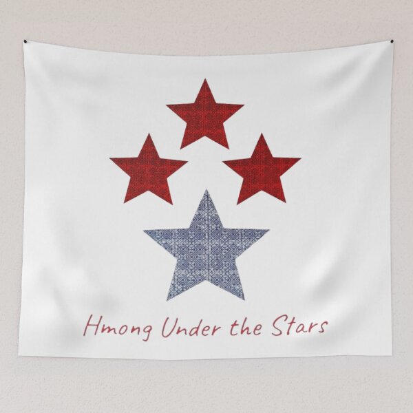 Item preview, Hmong Under the Stars – Tribal Night Sky Pattern Art designed and sold by PimTribe.