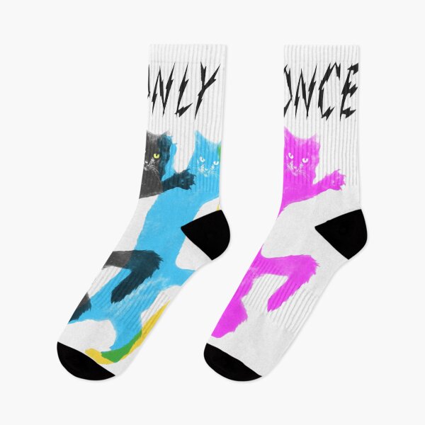 Item preview, Copy of YOLO – You Only Live Once　Colorful Cat Dance　Electric shock logo Font Black designed and sold by YellowMagicJP.