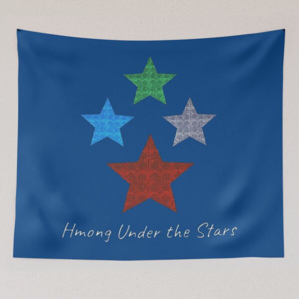 Item preview, Hmong Under the Stars – Tribal Night Sky Pattern Art designed and sold by PimTribe.
