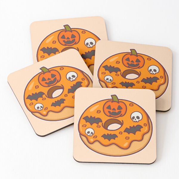 Item preview, Halloween Donut – Cute Pumpkin, Bats and Skulls Spooky Treat designed and sold by BGMeYou.
