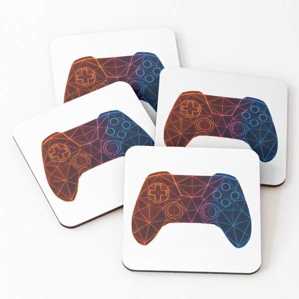 Item preview, GeoNeon XB Controller | Ember Collection | Vibrant Geometric Neon Art designed and sold by Avagen Designs.