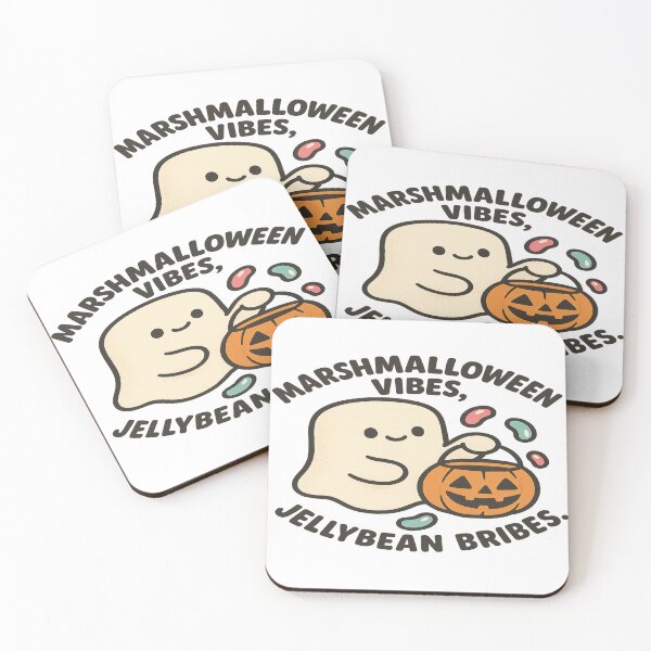 Item preview, Marshmalloween Vibes Jellybean Bribes – Kawaii Ghost designed and sold by POD DYNASTY.