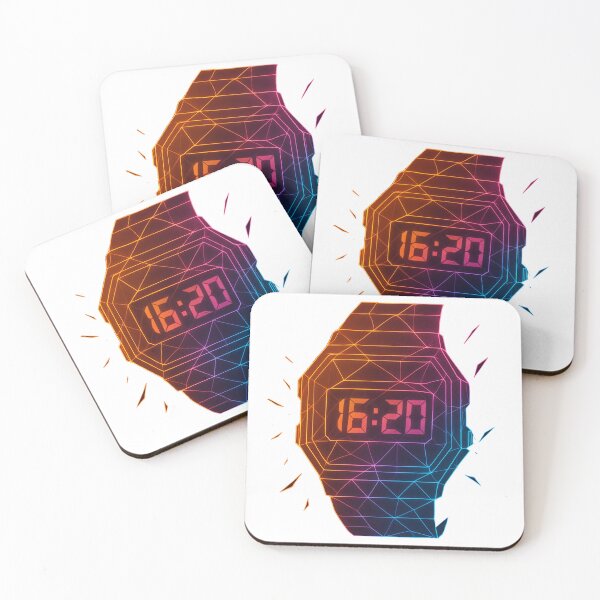 Item preview, GeoNeon Digital Watch | Ember Collection | Vibrant Geometric Neon Art designed and sold by Avagen Designs.