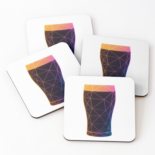 Item preview, GeoNeon Pint | Ember Collection | Vibrant Geometric Neon Art designed and sold by Avagen Designs.