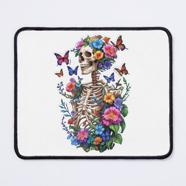 Item preview, Floral Skeleton with Butterflies designed and sold by duckygood.