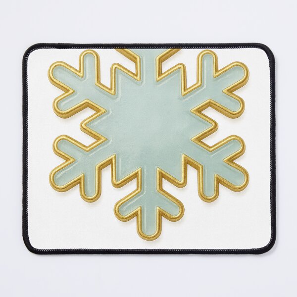 Item preview, Stylized Six Pointed Snowflake with Gold Outlining and Blue Center designed and sold by Creative88Art.