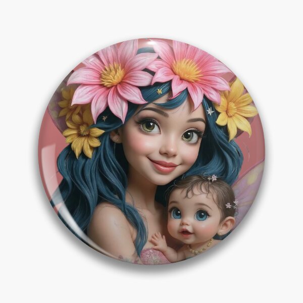 Artikelvorschau, „Magische Bindung: Feenmutter und ihre kleine Freude“ oder „Verzauberte Liebe: Der Traum einer Feenmutter und ihres Babys“ entworfen und verkauft von TheGaliyaStudio.