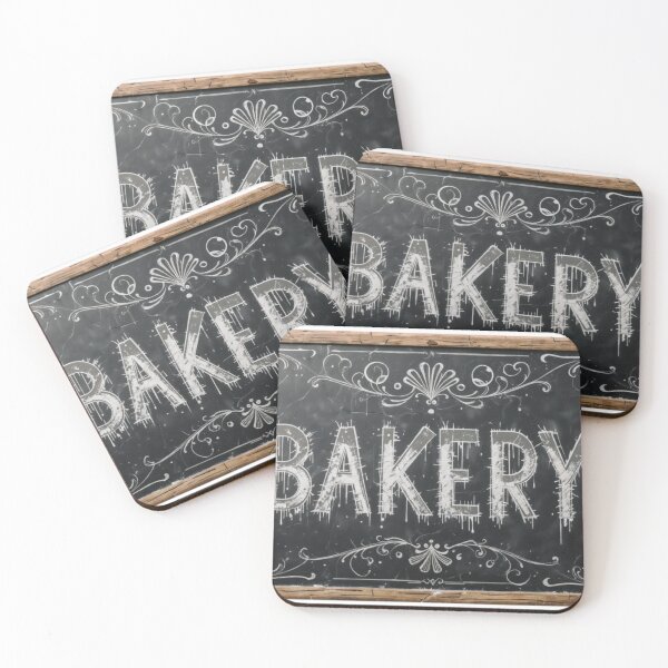 Item preview, Rustic Chalkboard Bakery Sign with Decorative Patterns designed and sold by Creative88Art.